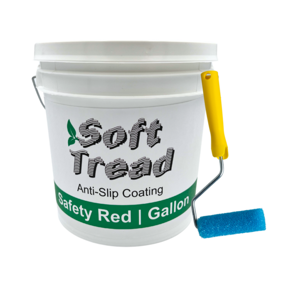 Soft Tread Safety Red with Roller Brush