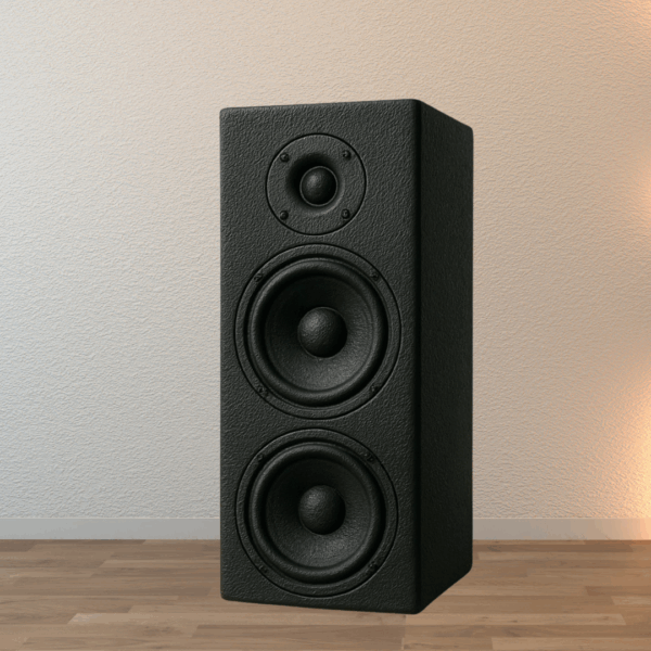 Textured coating on speaker cabinet
