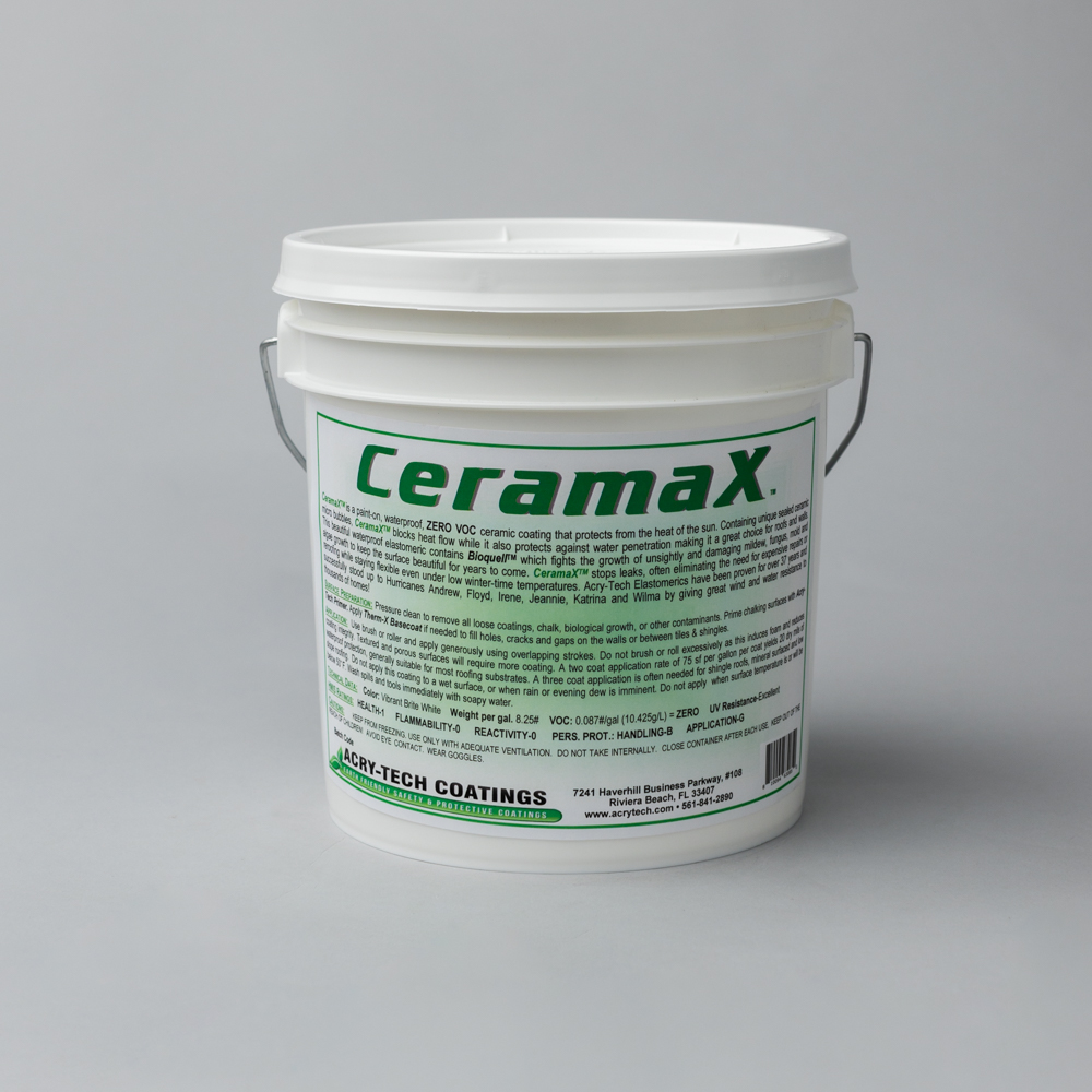 CeramaX Heat Reflective Waterproof Coating 1 Gallon - Acry-Tech Coatings